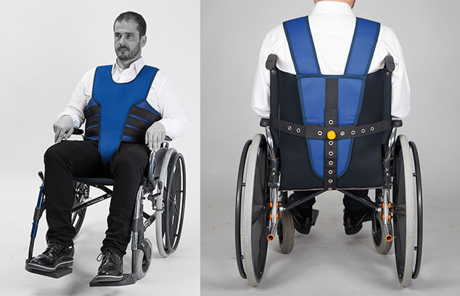 Peto / Chaleco con Perineal SCC4115 para silla de ruedas Medicare System Medlight