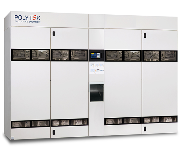 Máquina dispensadora automatizada de uniformes laborales y pijamas quirúrjicos ideal para instalaciones grande